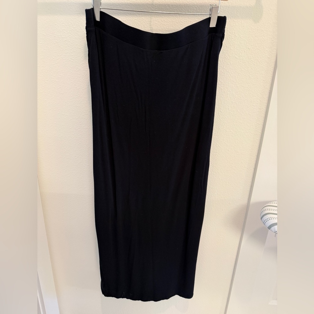 CAbi Black Ruched Faux Wrap Maxi Skirt - Picture 4 of 10